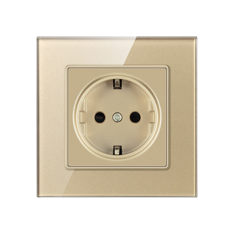 Tempered Glass Socket F71B-German socket-Gold